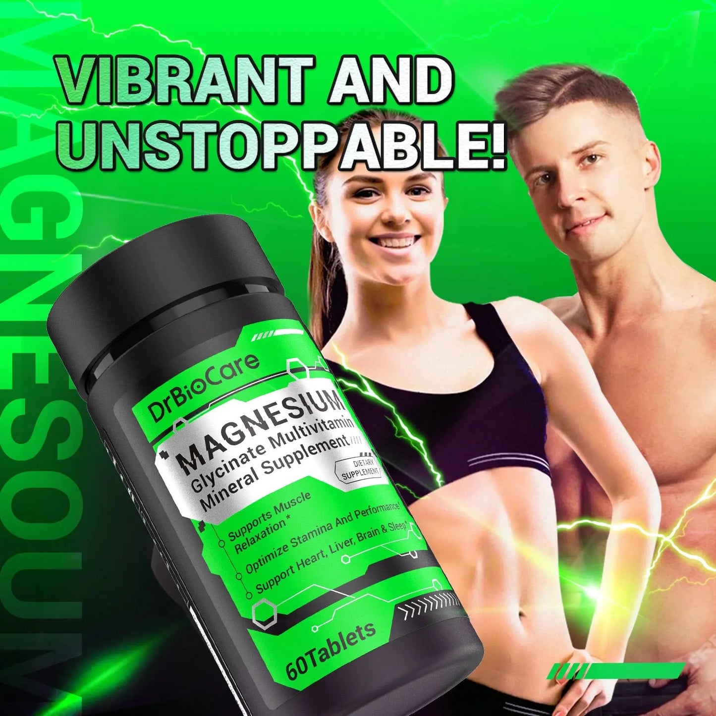 High-Absorption Magnesium Glycinate-Boost Energy for men DrBioCare